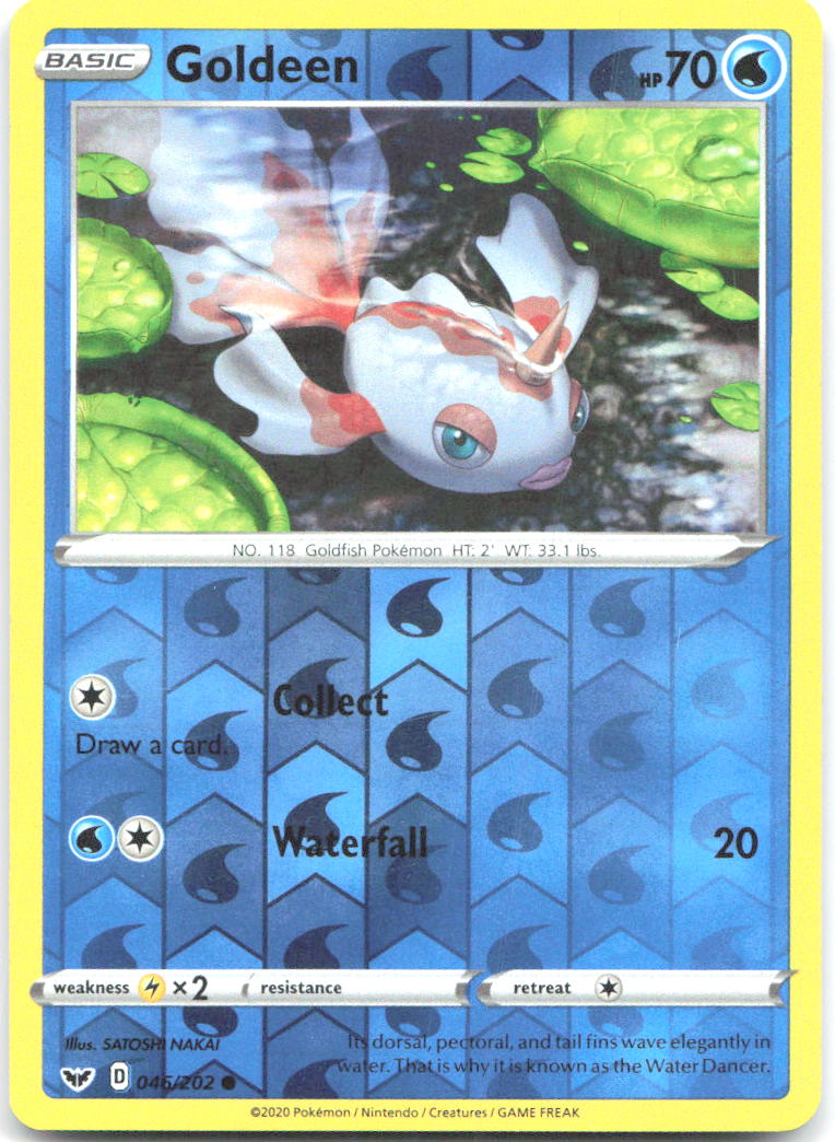 Goldeen 046 Reverse Holo Common SWSH01 Sword & Shield Base Set 046/202 NM