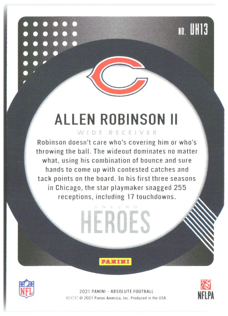 Allen Robinson II Panini Absolute - Unsung Heroes UH13 2021 Chicago Bears