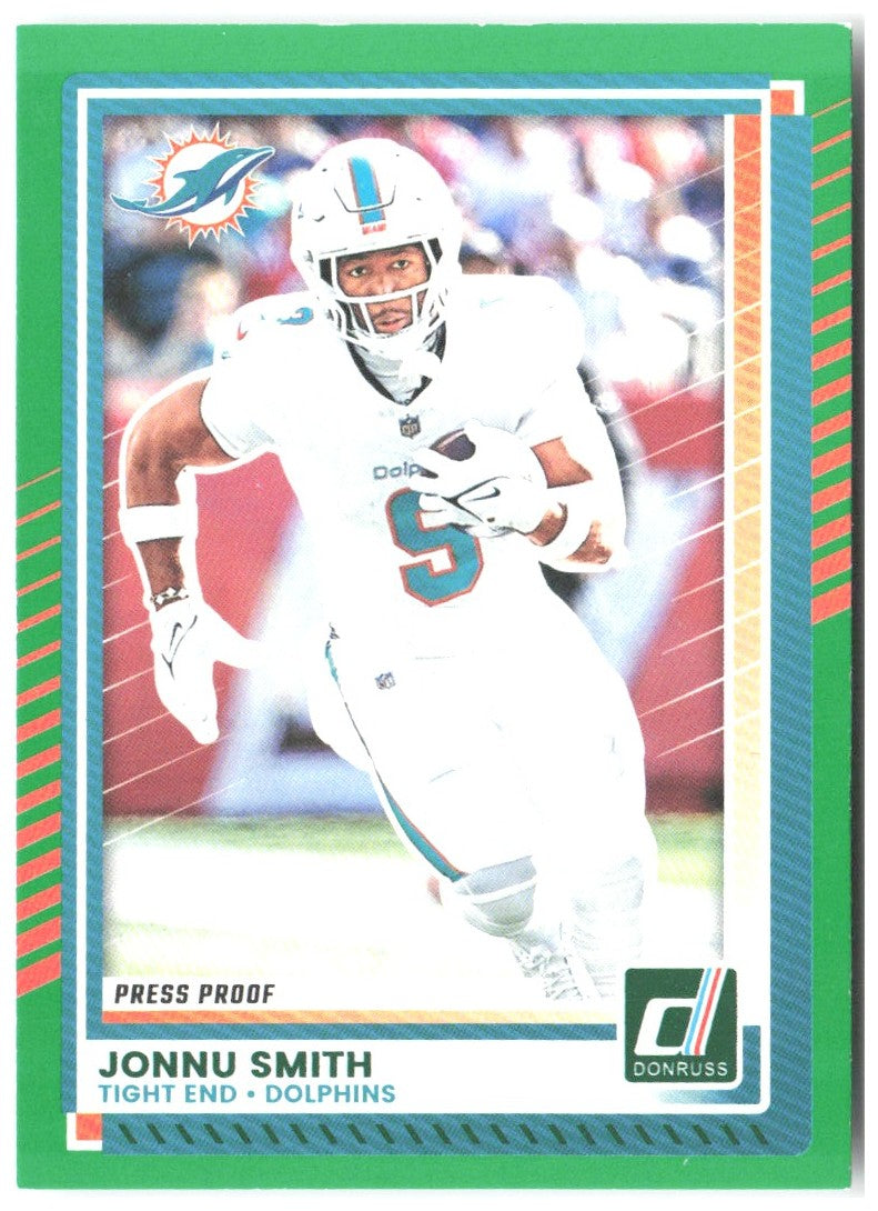 Jonnu Smith Donruss - Press Proofs Green 267 2025 Miami Dolphins