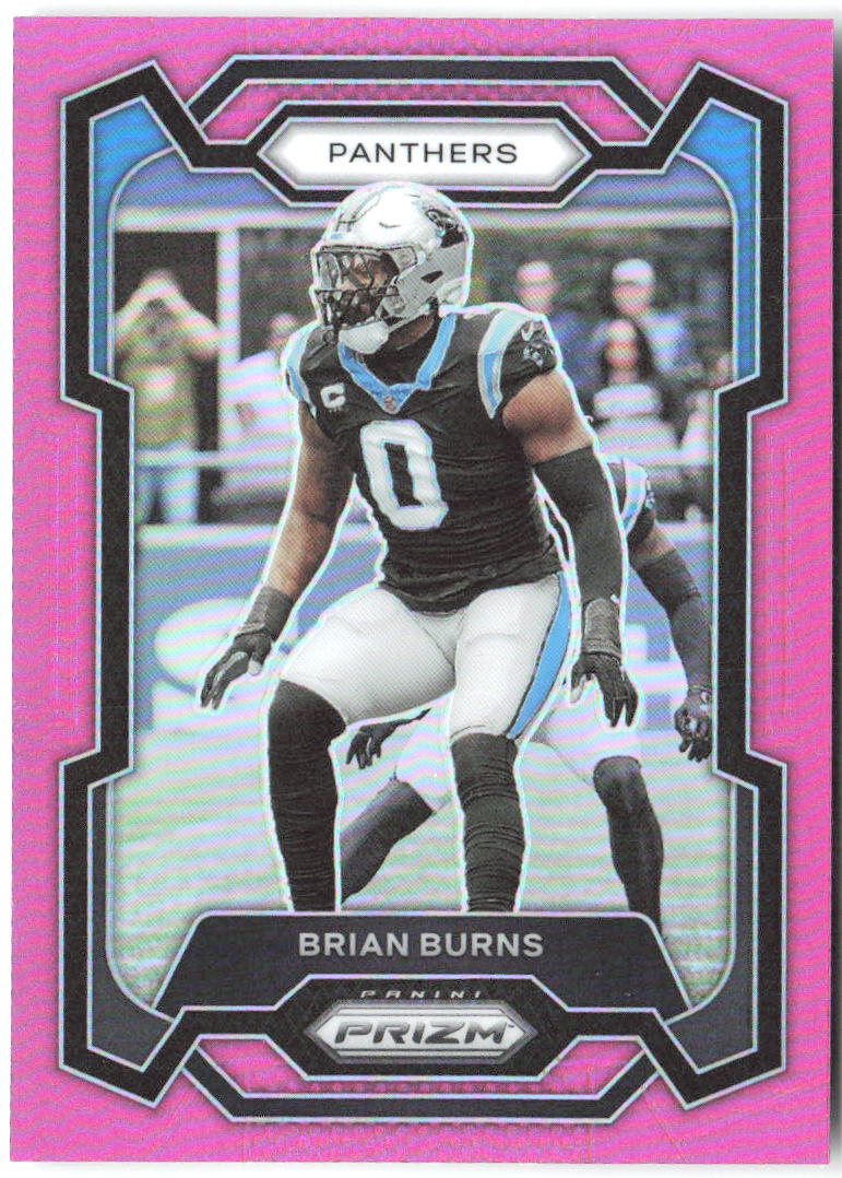 Brian Burns Panini Prizm - Pink 39 2023 Carolina Panthers