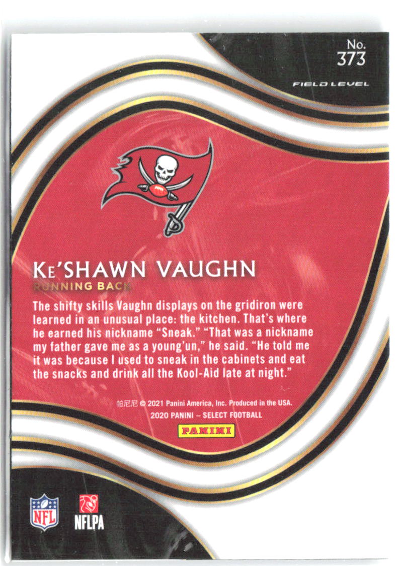 Ke'Shawn Vaughn Panini Select 373 2020 Tampa Bay Buccaneers RC