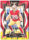 Talanoa Hufanga Select - Red & Yellow Prizm Shock 46 2024 San Francisco 49ers