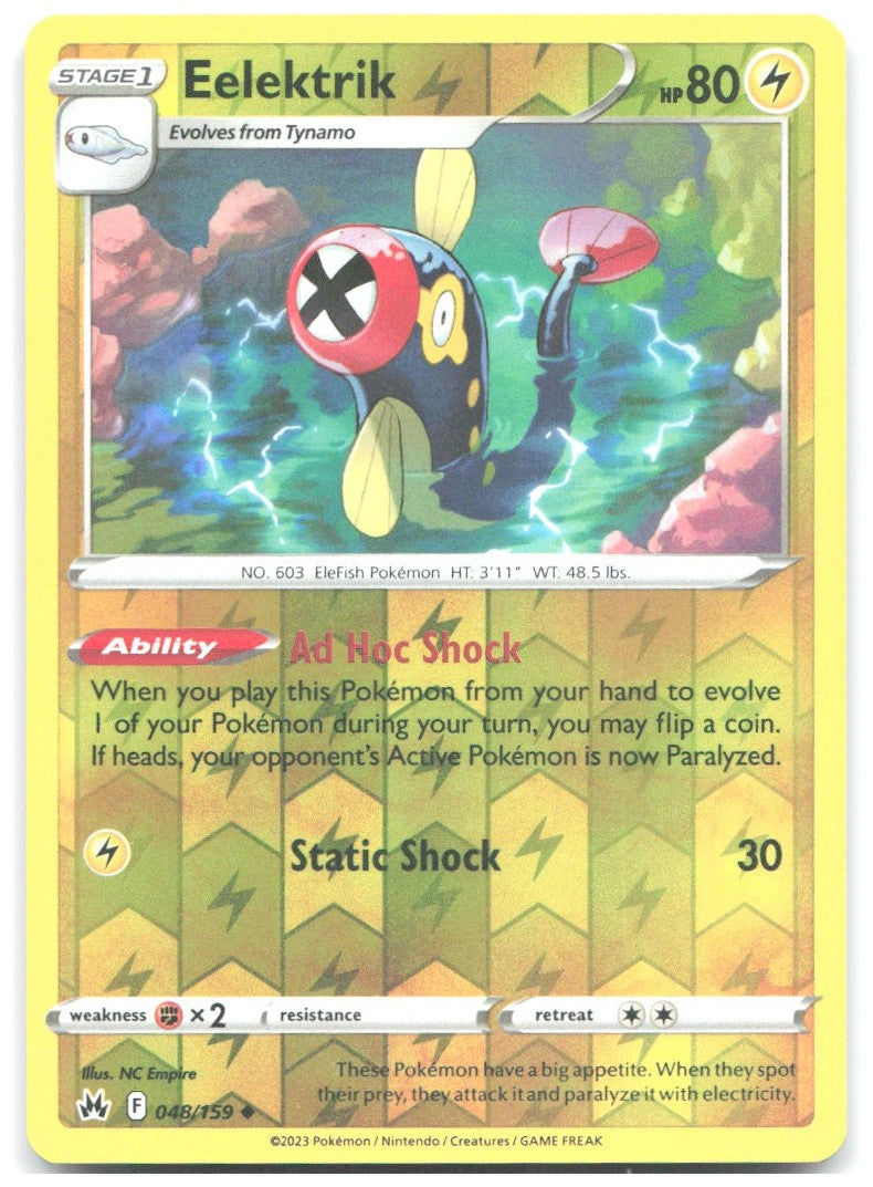 Eelektrik Reverse Holo Uncommon SWSH Crown Zenith 048/159 NM NC Empire