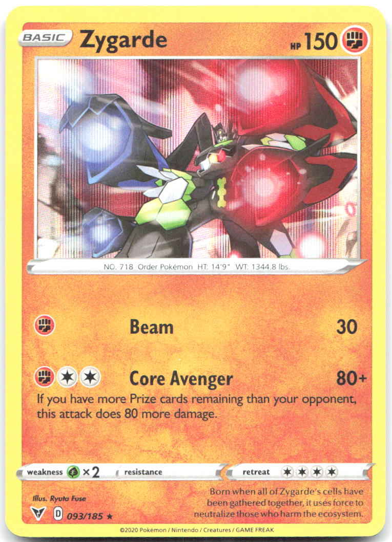 Zygarde Holo Rare SWSH04: Vivid Voltage 093/185 NM Ryuta Fuse
