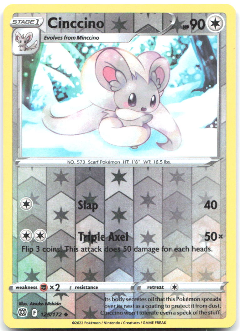 Cinccino Reverse Holo Uncommon SWSH09 Brilliant Stars 125/172 NM Yuu Nishida