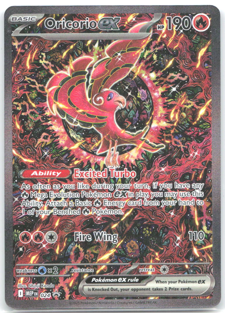 Oricorio ex Holo Promo ME: Mega Evolution Promo 024 NM Shinji Kanda