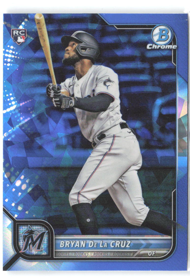 Bryan De La Cruz Bowman Chrome Sapphire Edition 52 2022 Miami Marlins RC