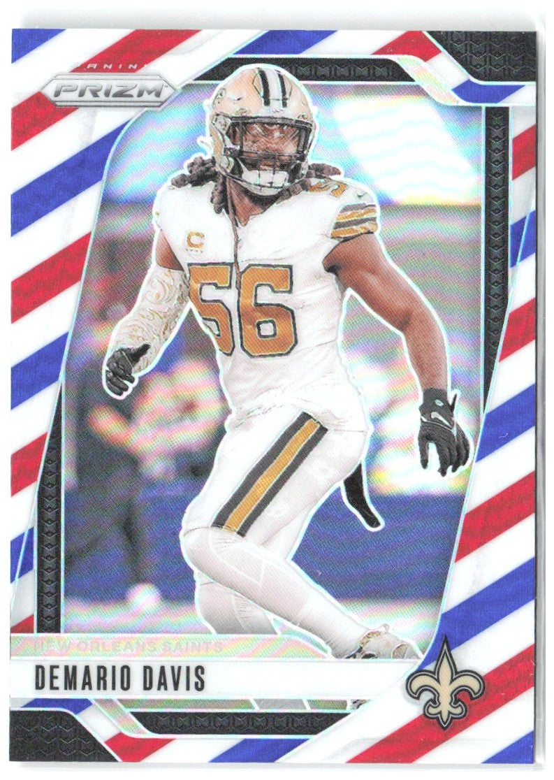 Demario Davis Panini Prizm - Red White and Blue 207 2024 New Orleans Saints