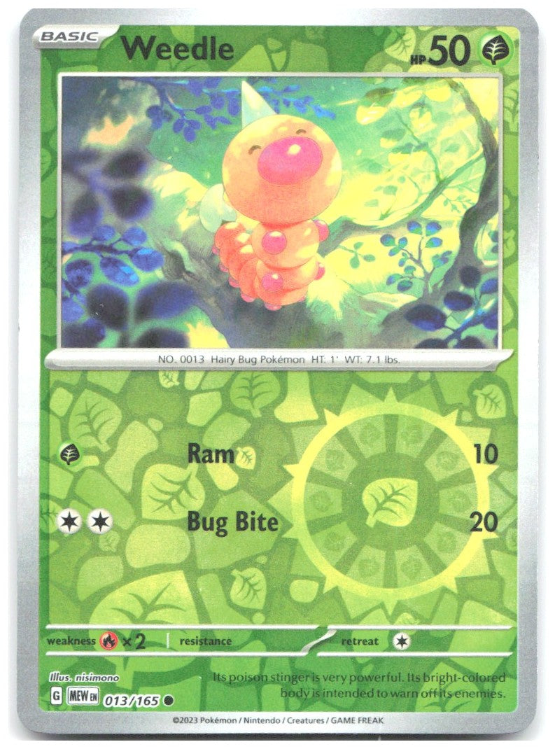 Weedle Reverse Holo Common SV Scarlet & Violet 151 013/165 NM nisimono