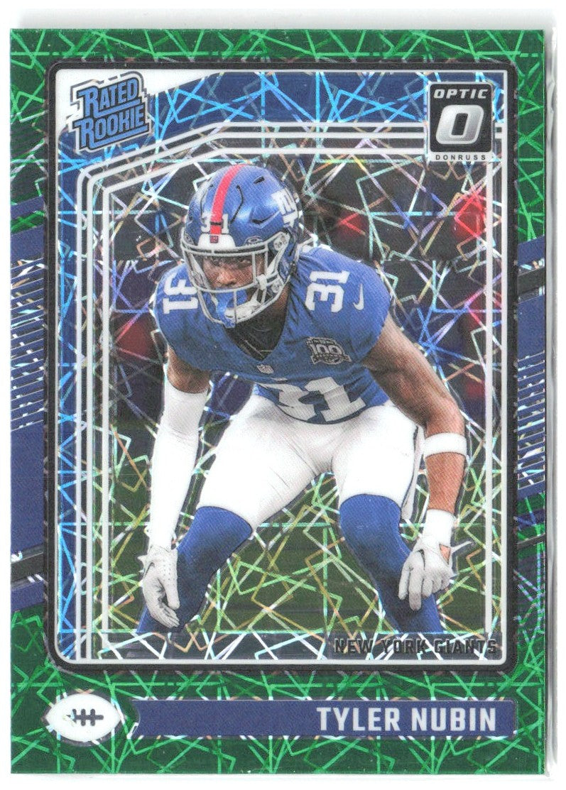 Tyler Nubin Donruss Optic - Green Velocity 296 2024 New York Giants