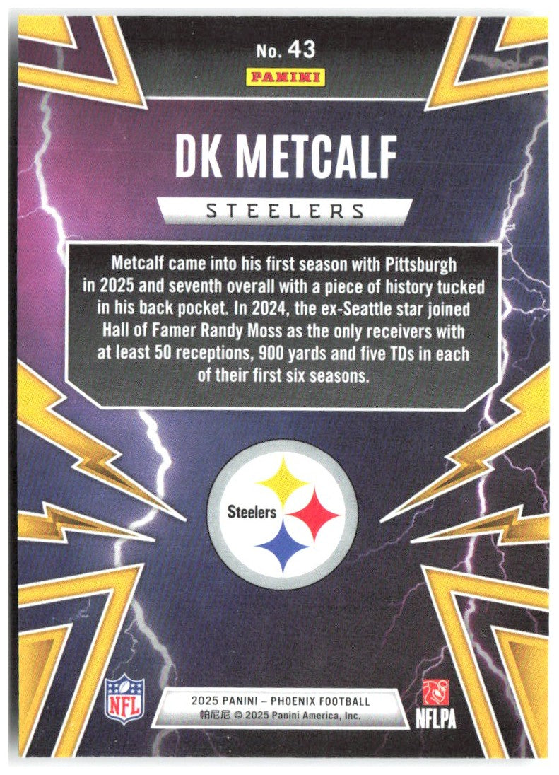 DK Metcalf Panini Phoenix - Thunderbirds 43 2025 Pittsburgh Steelers