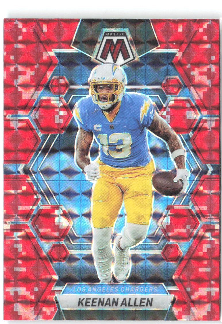 Keenan Allen Panini Mosaic - Camo Red Mosaic 130 2023 Los Angeles Chargers