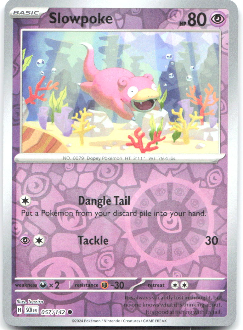 Slowpoke Reverse Holo Common SV07 Stellar Crown 057/142 NM Teeziro