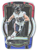 Cole Kmet Panini Select - Red and Blue Prizm Die Cut 285 2022 Chicago Bears