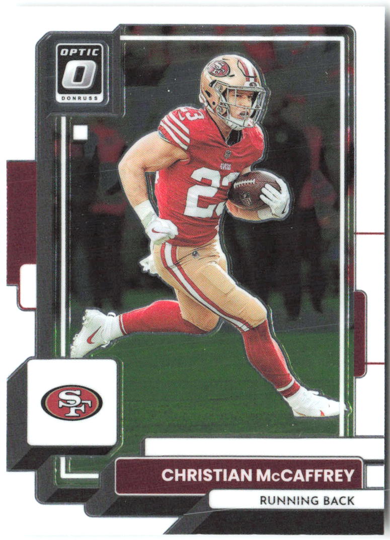 Christian McCaffrey Donruss Optic 153 2022 San Francisco 49ers