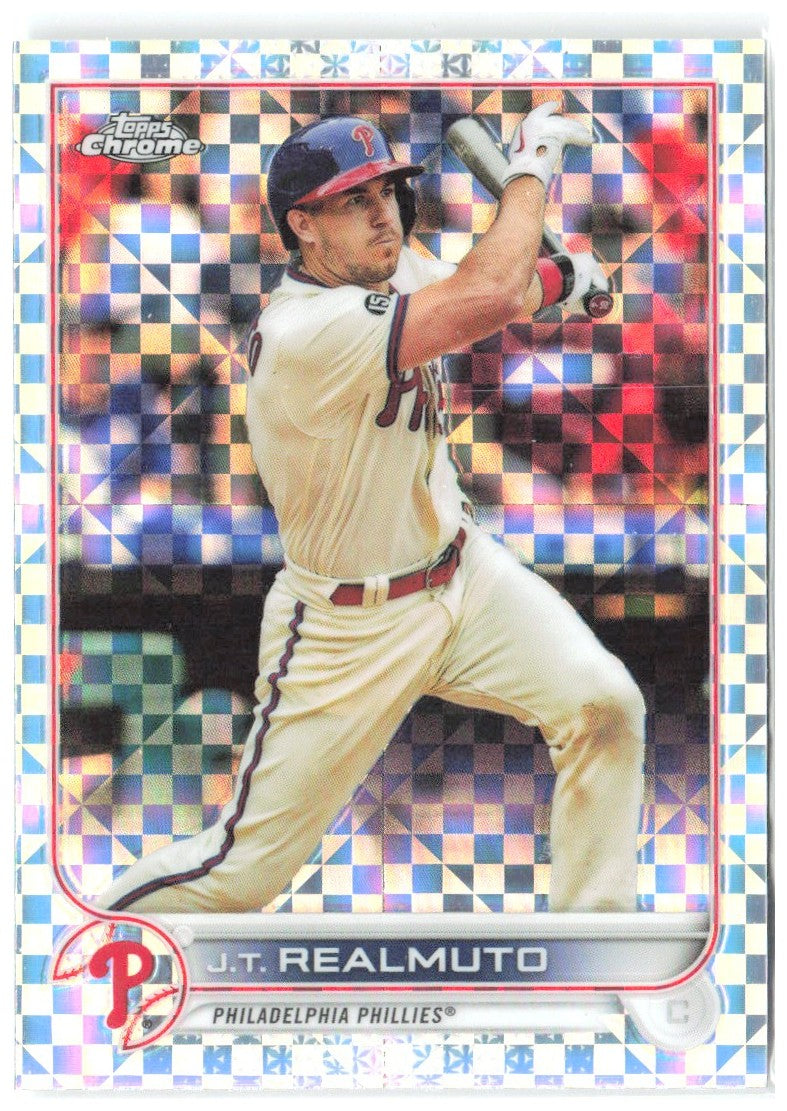 J.T. Realmuto Topps Chrome - X-Fractor 13 2022 Philadelphia Phillies