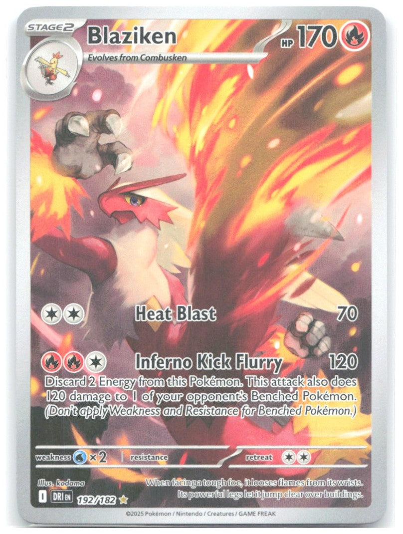 Blaziken Holo Illustration Rare SV10 Destined Rivals 192/182 NM Narano
