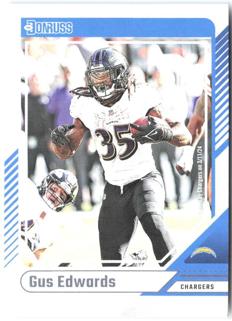Gus Edwards Donruss 169 2024 Los Angeles Chargers