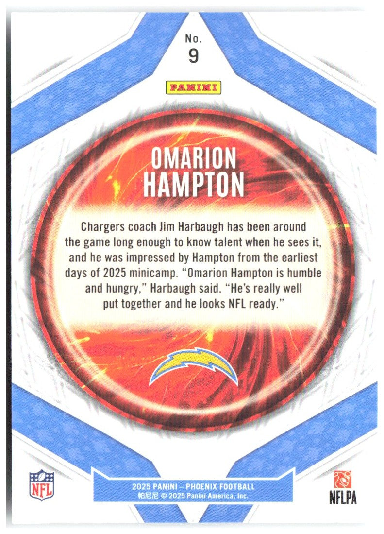Omarion Hampton Panini Phoenix - Paragon 9 2025 Los Angeles Chargers