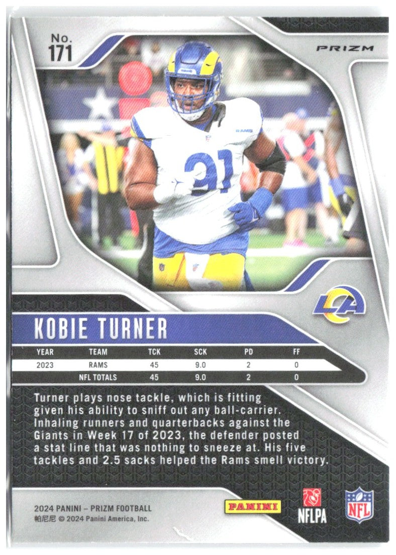 Kobie Turner Panini Prizm - Silver 171 2024 Los Angeles Rams