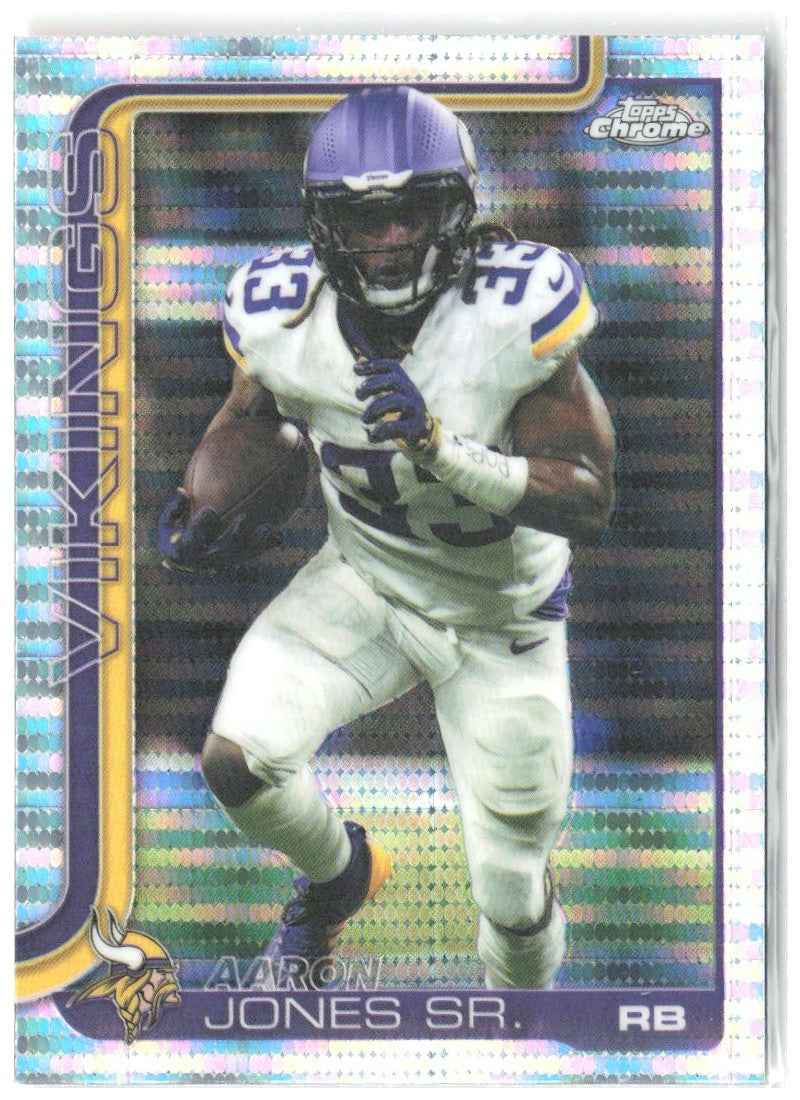 Aaron Jones Topps Chrome - Pulsar Refractor 201 2025 Minnesota Vikings
