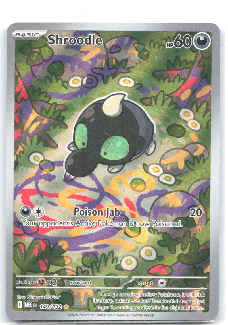 Shroodle Holo Illustration Rare ME01: Mega Evolution 149/132 NM Shimaris Yukichi