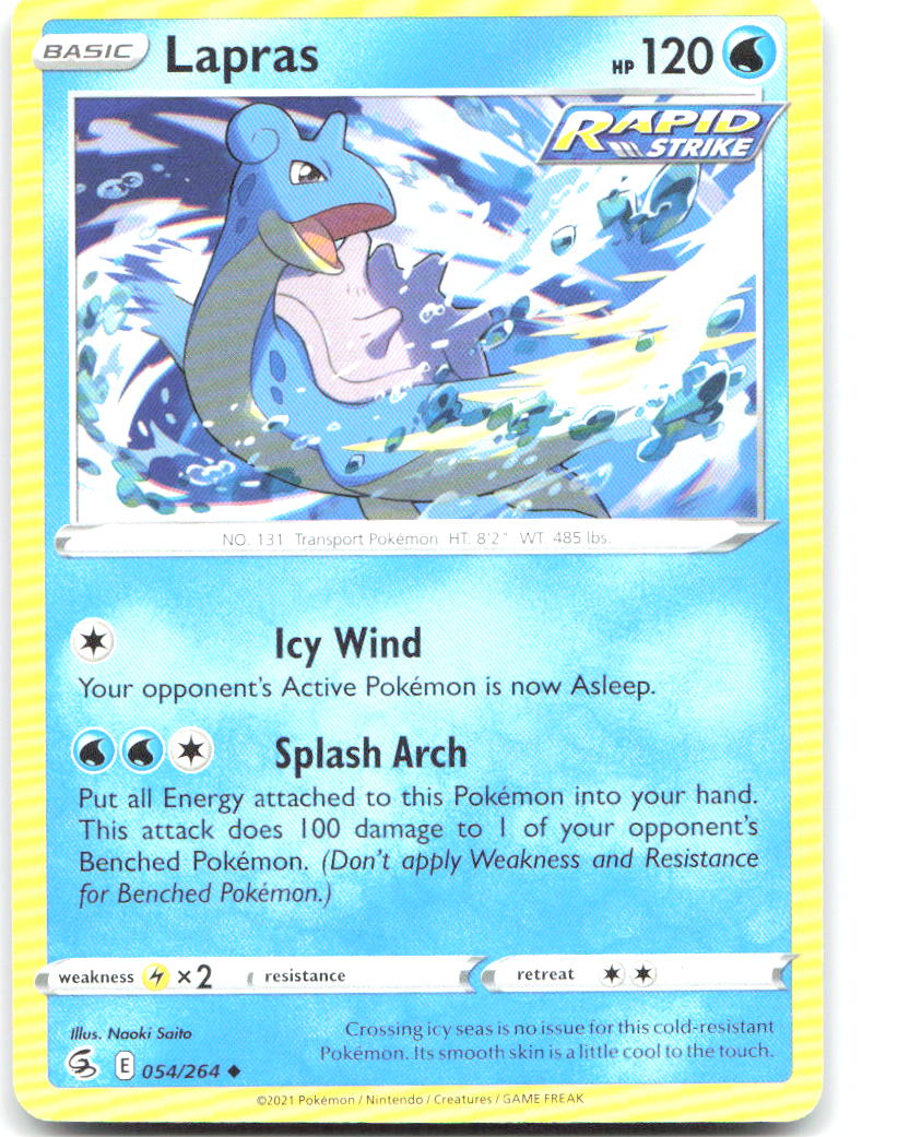 Lapras Uncommon SWSH08 Fusion Strike 054/264 NM naoki saito