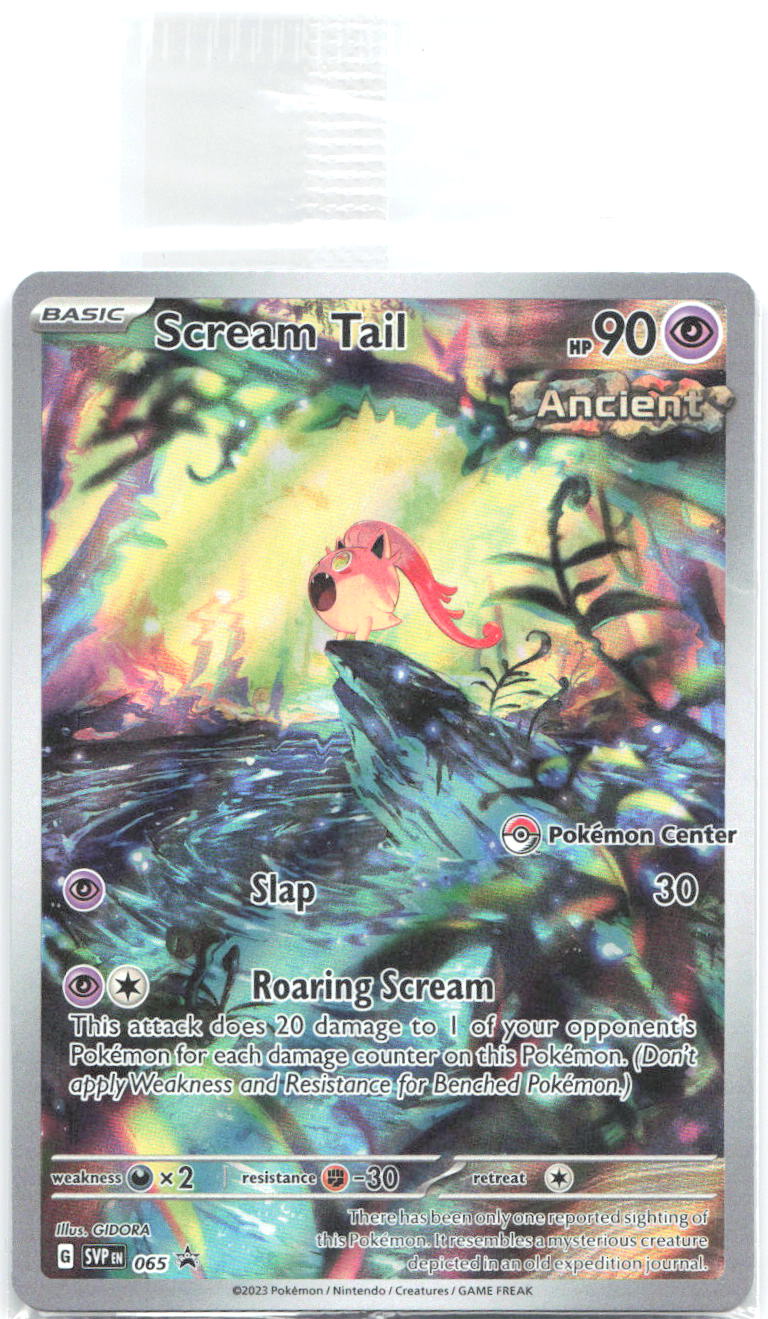 Scream Tail Sealed Pokemon Center Exclusive Holo SV: Scarlet & Violet Promo 065