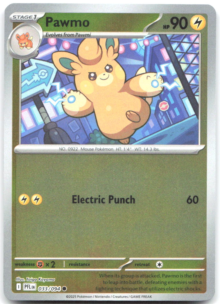 Pawmo Reverse Holo Common ME02 Phantasmal Flames 033/094 NM Taiga Kayama