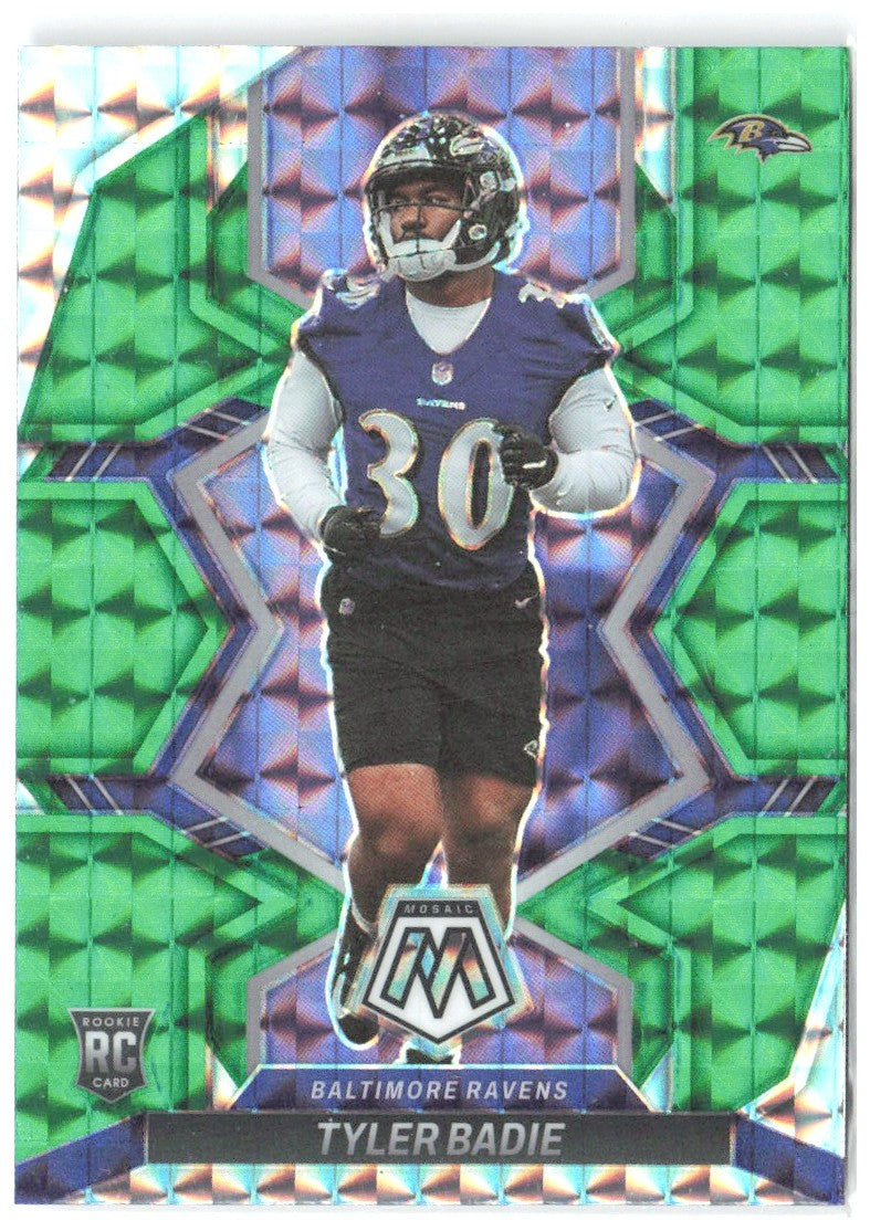 Tyler Badie Panini Mosaic - Mosaic Green 354 2022 Baltimore Ravens