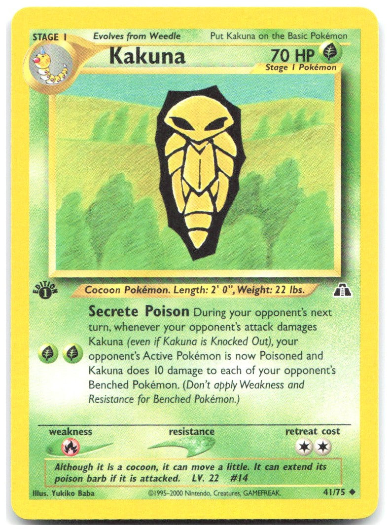 Kakuna 1st Edition Uncommon Neo Discovery 41/75 NM Yukiko Baba
