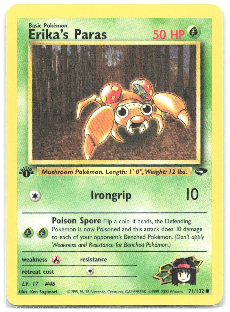 Erika's Paras 1st Edition Common Gym Challenge 071/132 NM Ken Sugimori