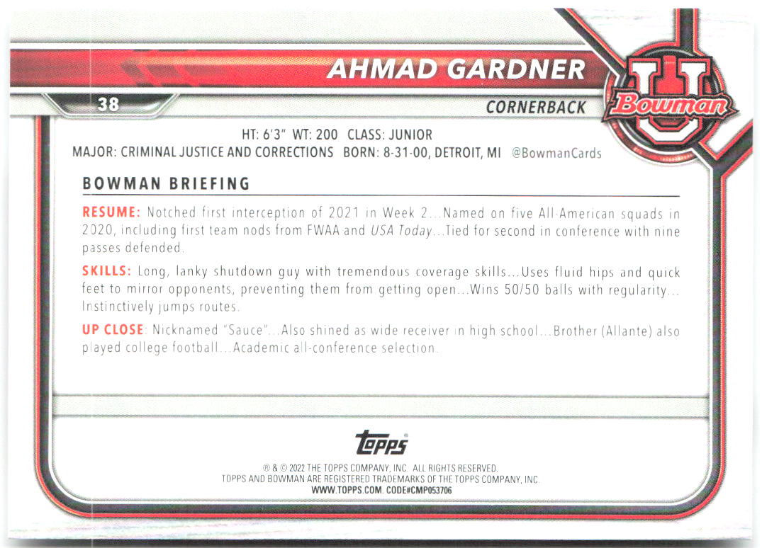 Ahmad Gardner Bowman University 38 2021-22 Cincinnati Bearcats