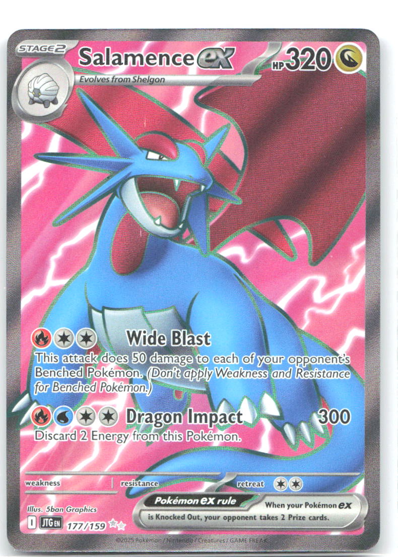 Salamence ex Holo Ultra Rare SV09: Journey Together 177/159 NM 5ban Graphics