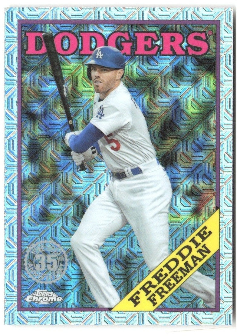 Freddie Freeman 1988 Topps 35th  Chrome (Series One) T88C-100 2023 Dodgers