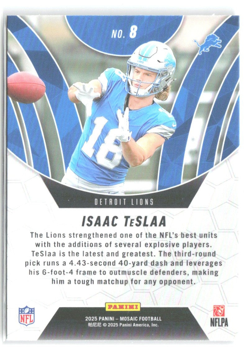 Isaac TeSlaa Panini Mosaic - Elevate Mosaic 8 2025 Detroit Lions