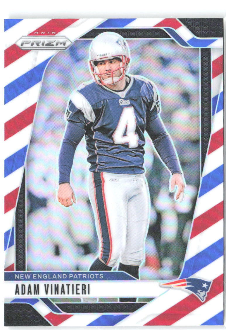 Adam Vinatieri Panini Prizm - Red White and Blue 199 2024 New England Patriots