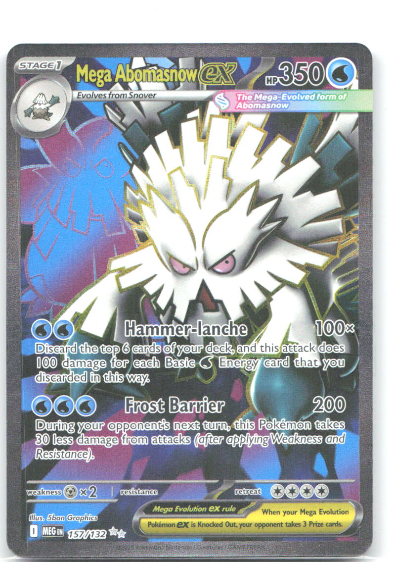 Mega Abomasnow ex Holo Ultra Rare ME01 Mega Evolution 157/132 NM 5ban Graphics