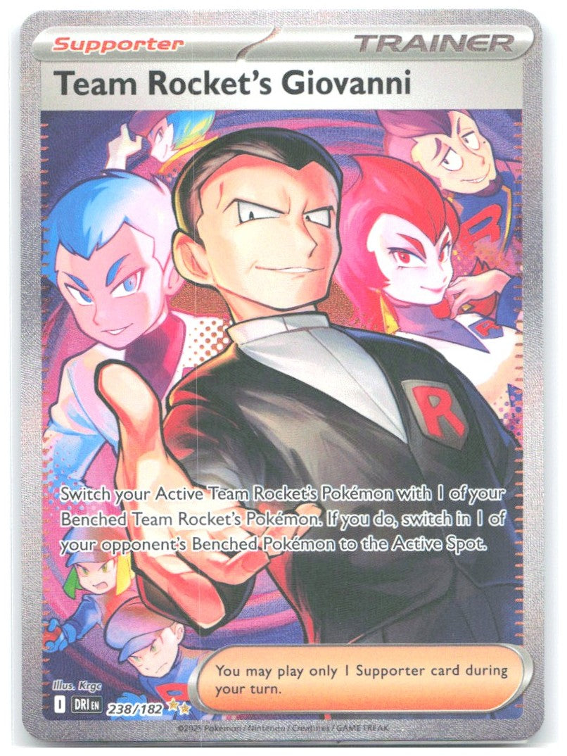 Team Rocket's Giovanni Special Illustration Rare SV10 Destined Rivals 238/182 NM