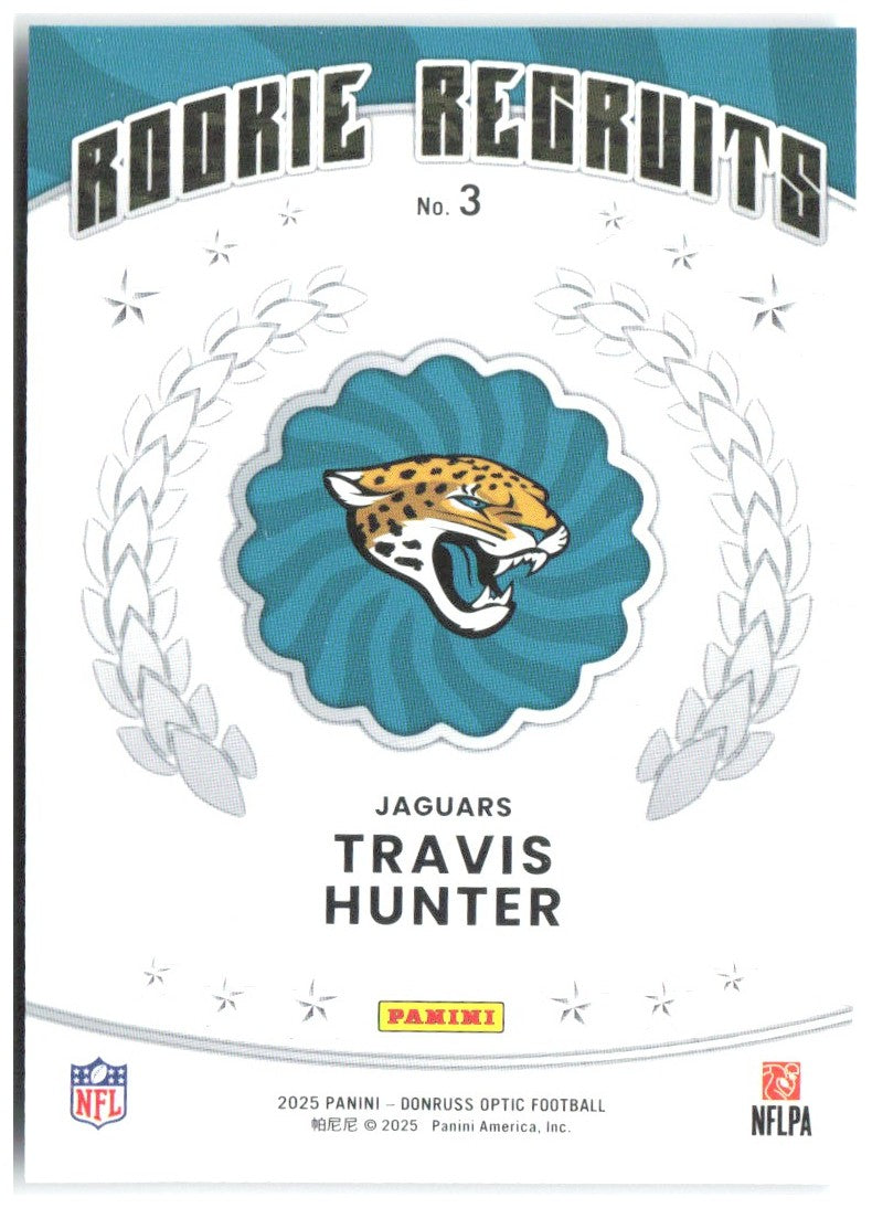 Travis Hunter Donruss Optic - Rookie Recruits 3 2025 Jacksonville Jaguars