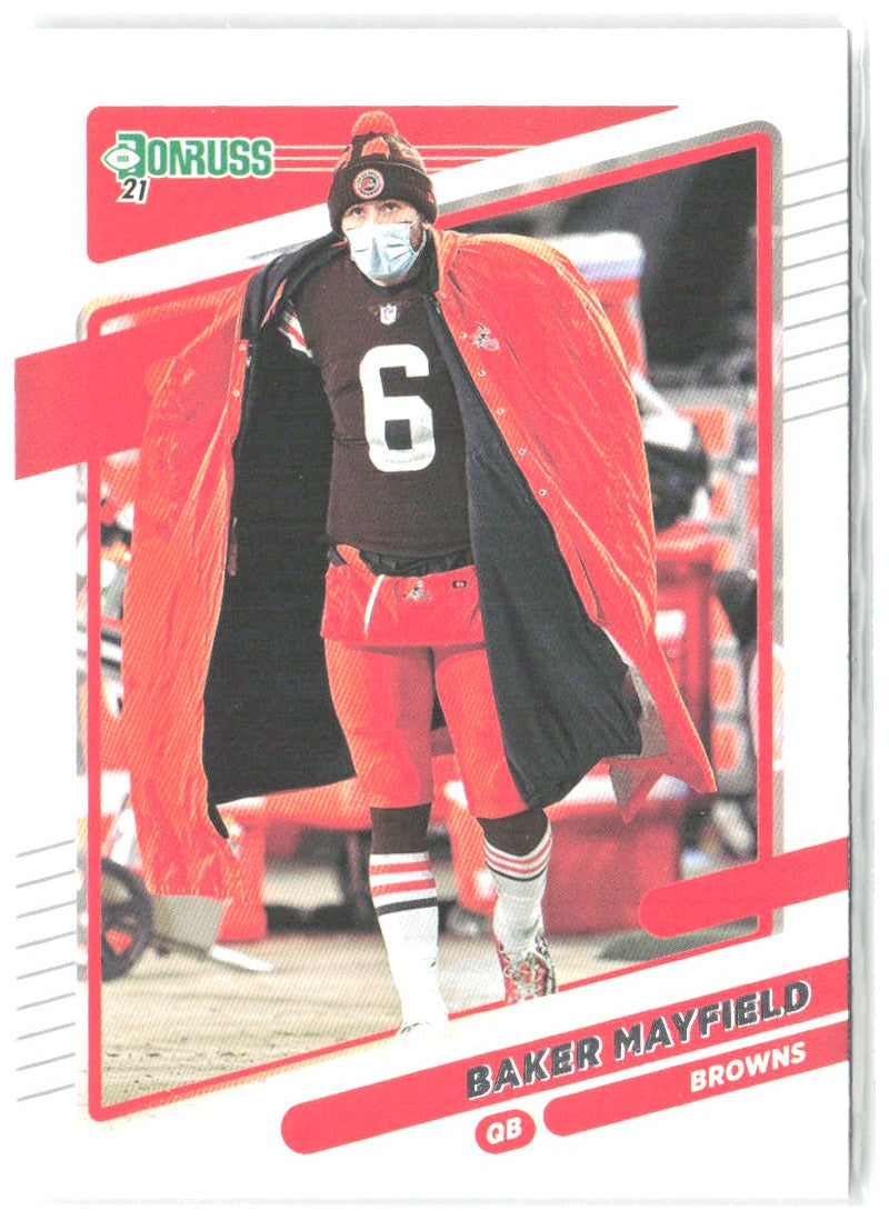 Baker Mayfield Donruss 195 2021 Cleveland Browns No Helmet Variant