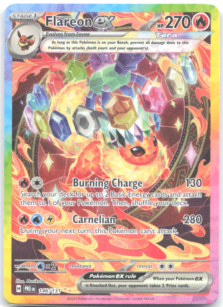 Flareon ex Holo Special Illustration Rare SV: Prismatic Evolutions 146/131 NM Nurikobe
