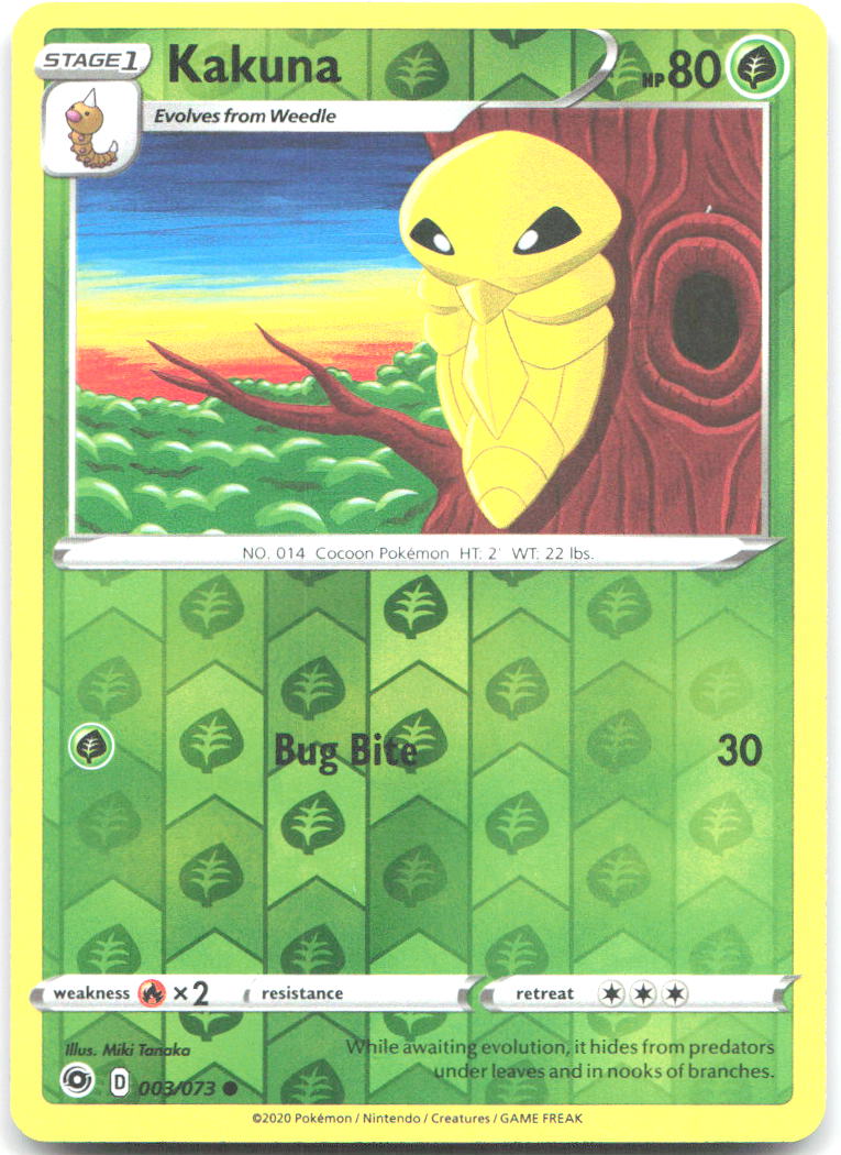 Kakuna Reverse Holo Common Champion's Path 03/73 NM Miki Tanaka