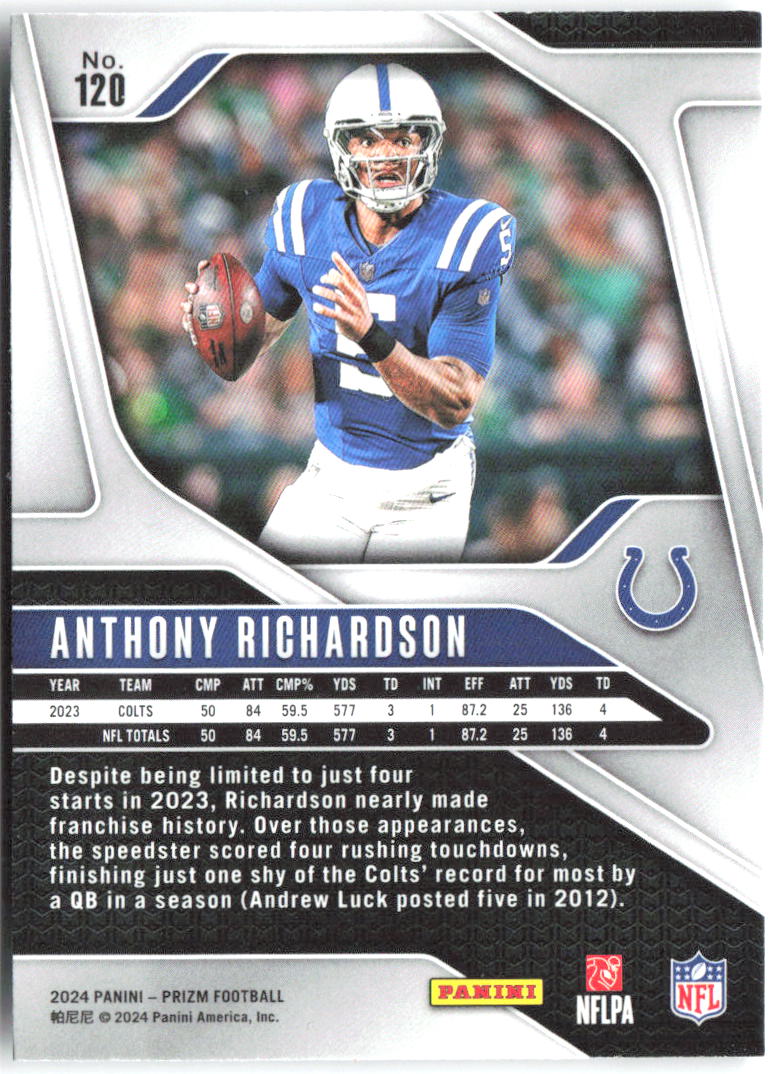 Anthony Richardson Panini Prizm 120 2024 Indianapolis Colts
