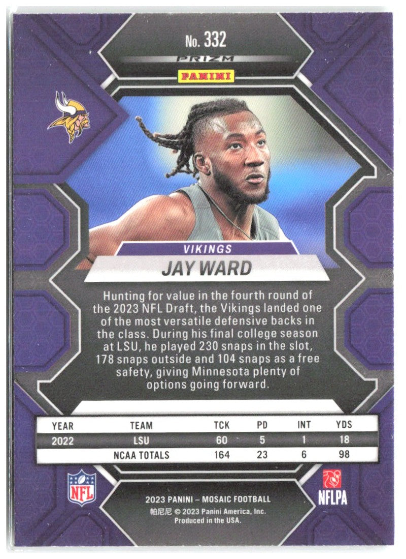 Jay Ward Panini Mosaic - Green Mosaic 332 2023 Minnesota Vikings