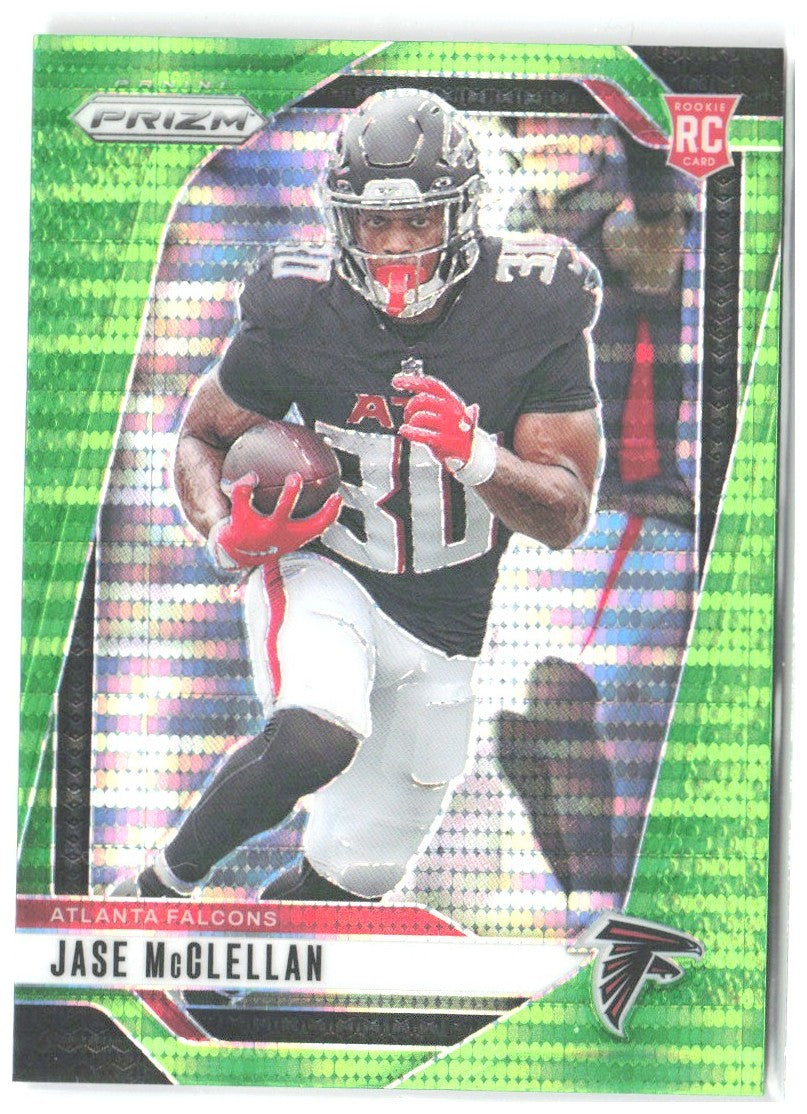 Jase McClellan Panini Prizm - Neon Green Pulsar 342 2024 Atlanta Falcons