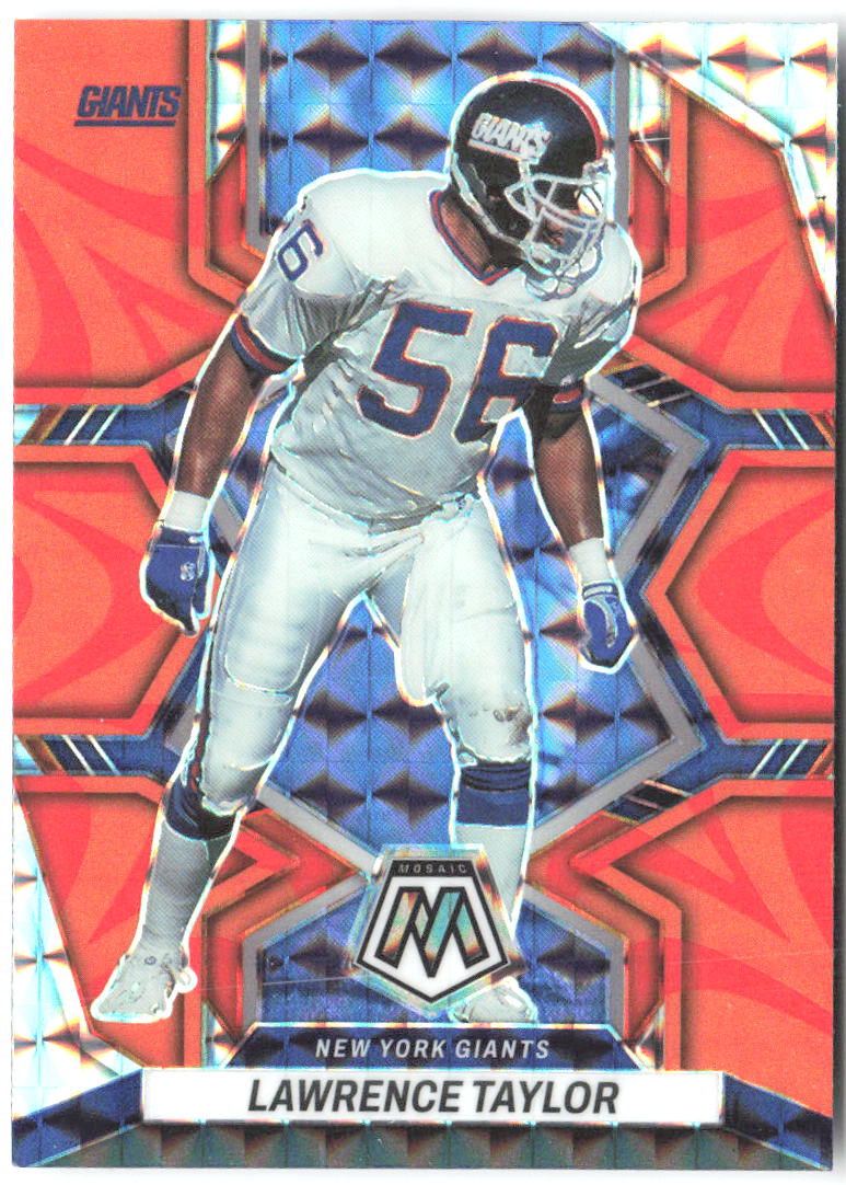 Lawrence Taylor Panini Mosaic - Mosaic Reactive Orange 249 2022 New York Giants