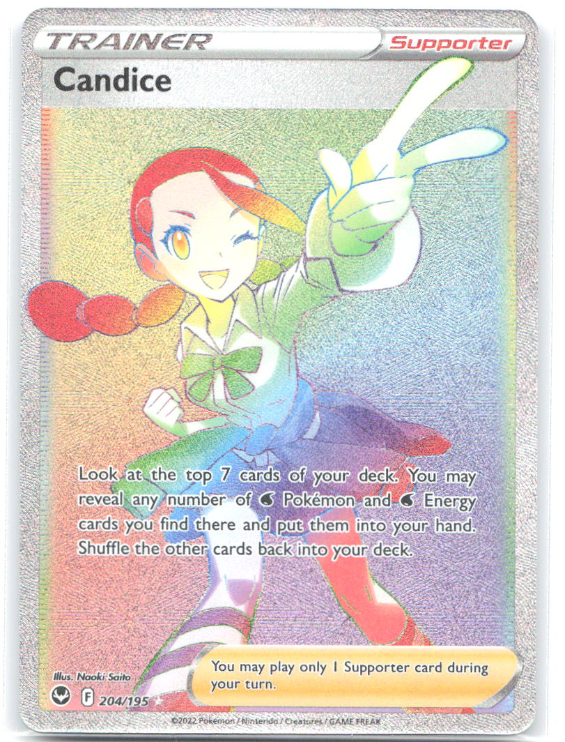 Candice Secret Holo Secret Rare SWSH12 Silver Tempest 204/195 NM Naoki Saito