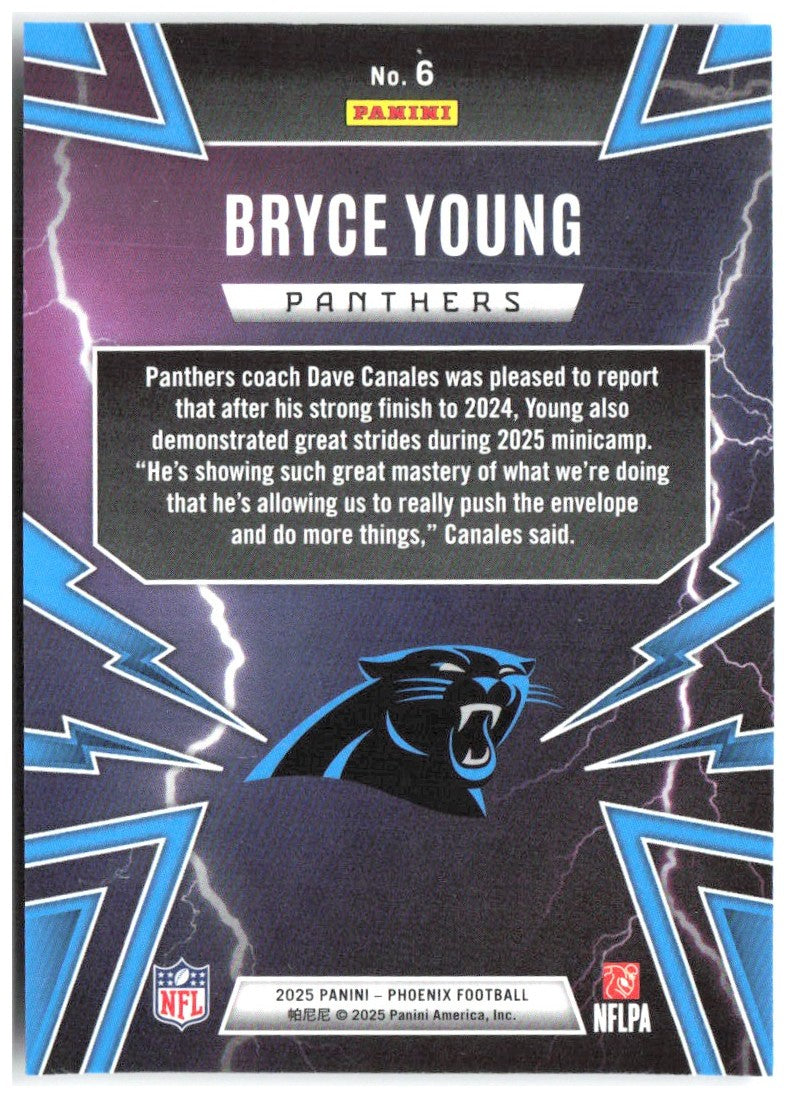 Bryce Young Panini Phoenix - Thunderbirds 6 2025 Carolina Panthers