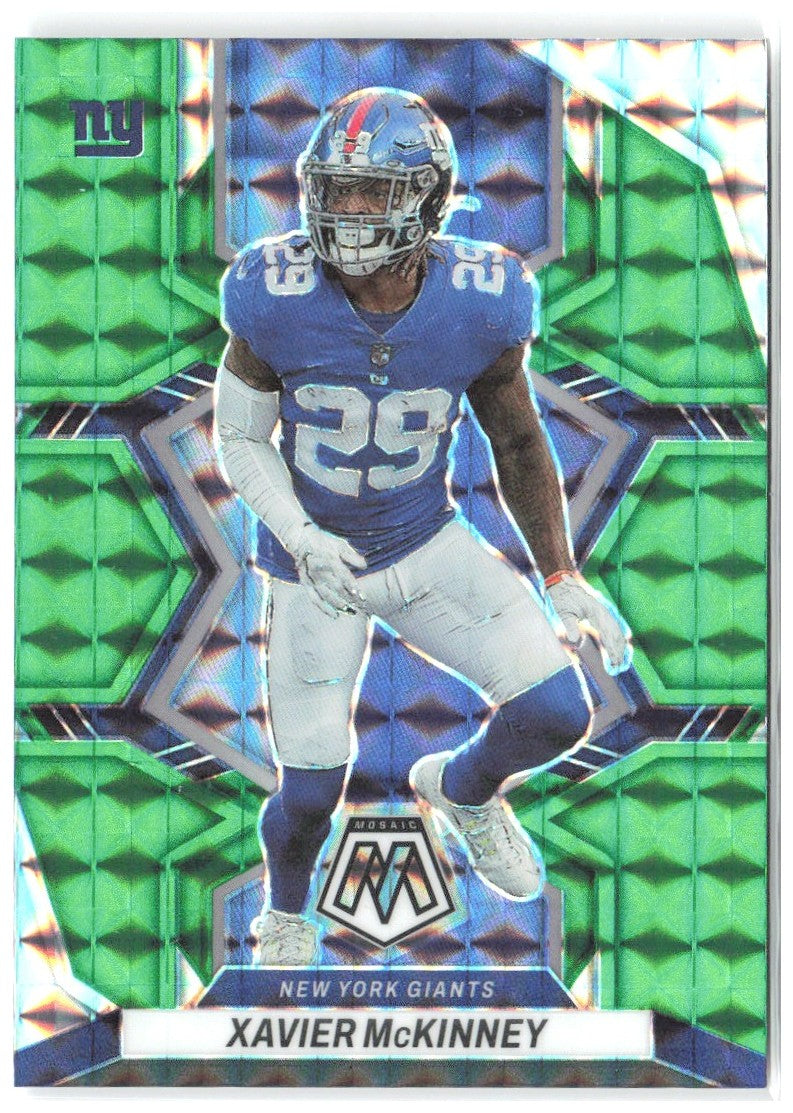 Xavier McKinney Panini Mosaic - Mosaic Green 149 2022 New York Giants